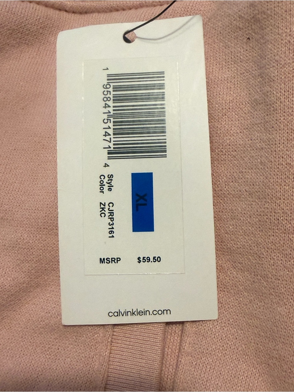 Calvin Klein Jeans Blush Pink Drawstring Sweatpants NWT XL - Picture 3 of 5